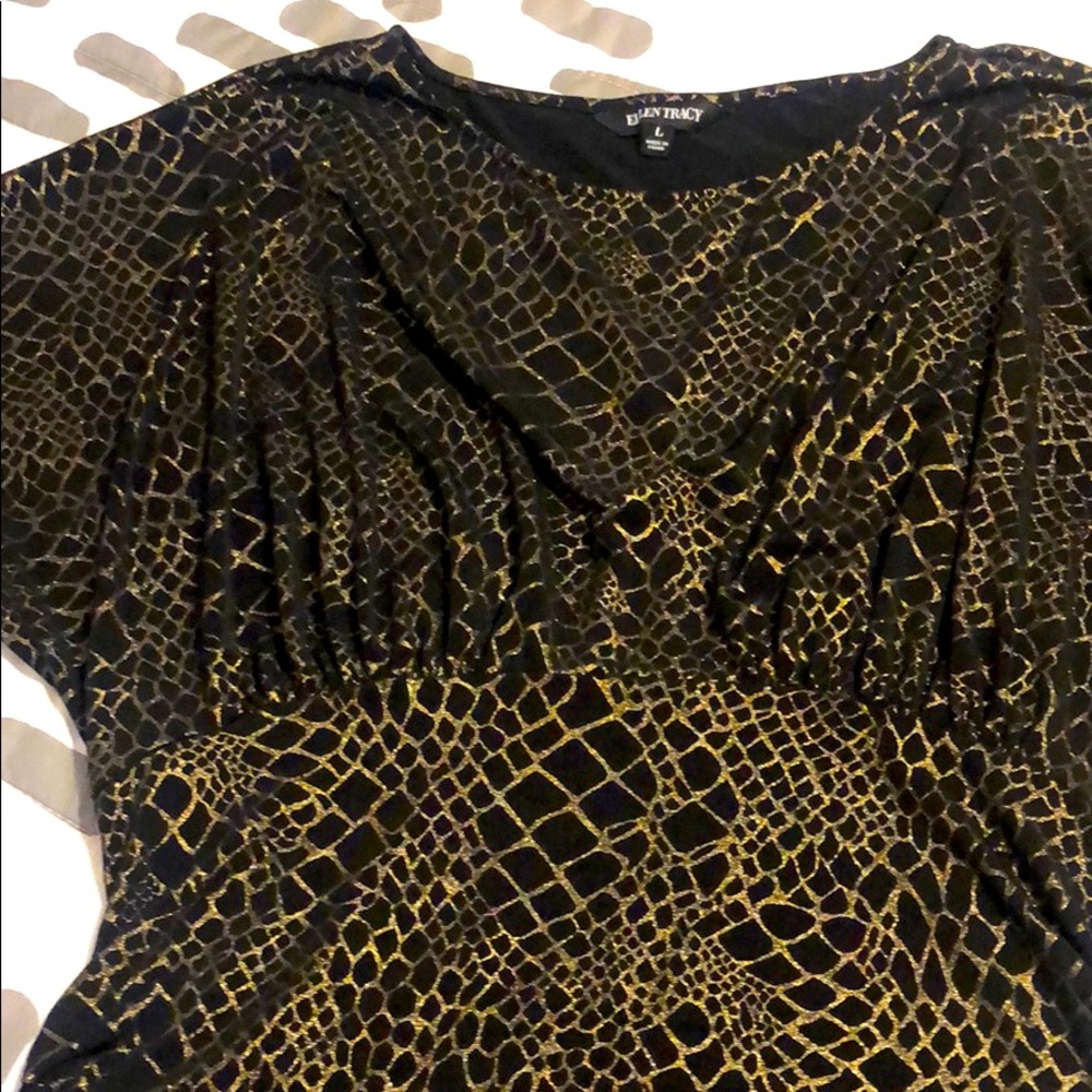 Blouse gold and black